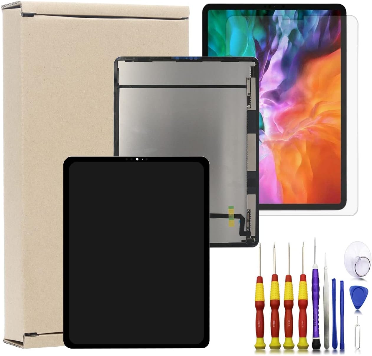 OLED LCD and Glass Touch Digitizer Replacement for iPad Pro 12.9" 3rd Gen A1876 A2014 A1895 / iPad Pro 4th Gen 12.9" A2069 A2229 A2230 A2233 Screen