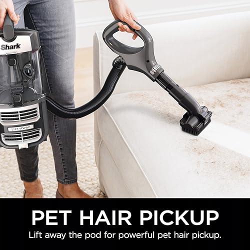 Shark UV730 Navigator Lift-Away Upright Vacuum, PowerFins HairPro Self-Cleaning Brushroll, HEPA Filter with Anti-Allergen Technology, LED Headlights