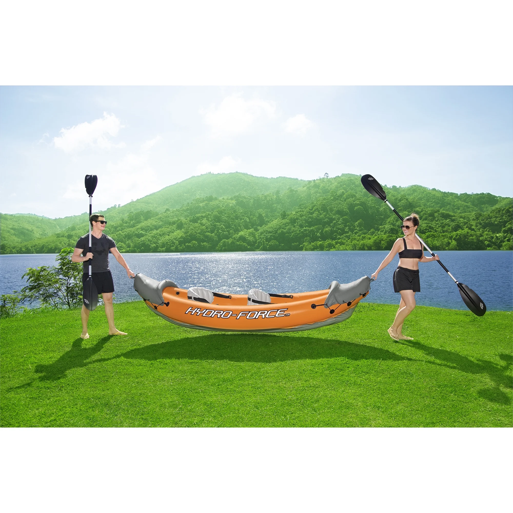 Bestway Hydro Force Lite Rapid X2 Inflatable Outdoor Water Sport Kayak Set - Radiant Selections