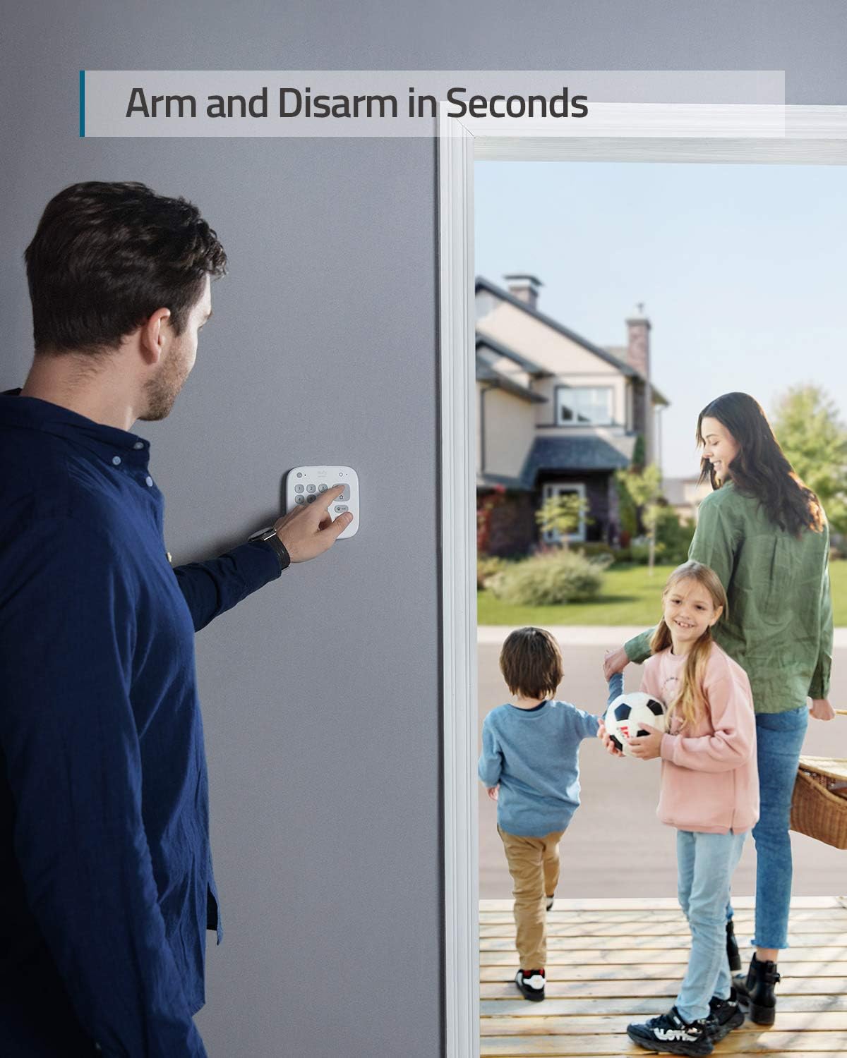 eufy Security 5-Piece Home Alarm Kit, Home Security System, Keypad, Motion Sensor, 2 Entry Sensors, Home Alarm System, Control from The App