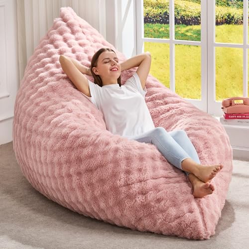 Hobestluk 3 in 1 Bean Bag Chair Giant Bean Bag Chairs Convertible Bean Bag Floor Cushion with Machine Washable Cover