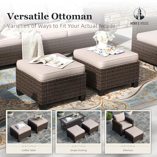 HERA'S HOUSE Patio Furniture Set with 56" Fire Pit Table, Outdoor Patio Conversation Sets