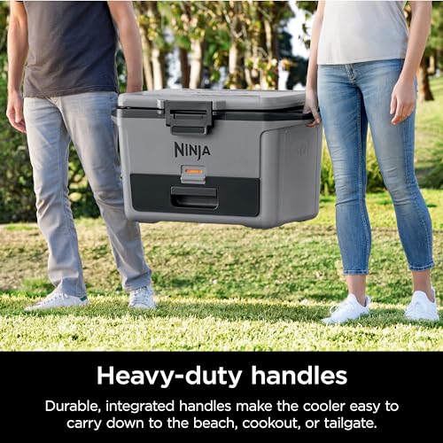 Ninja FB151GY FrostVault 50qt Hard Cooler with Dry Zone, Integrated Fridge-Temp Dry Storage Drawer, Premium Heavy-Duty Insulated Cooler