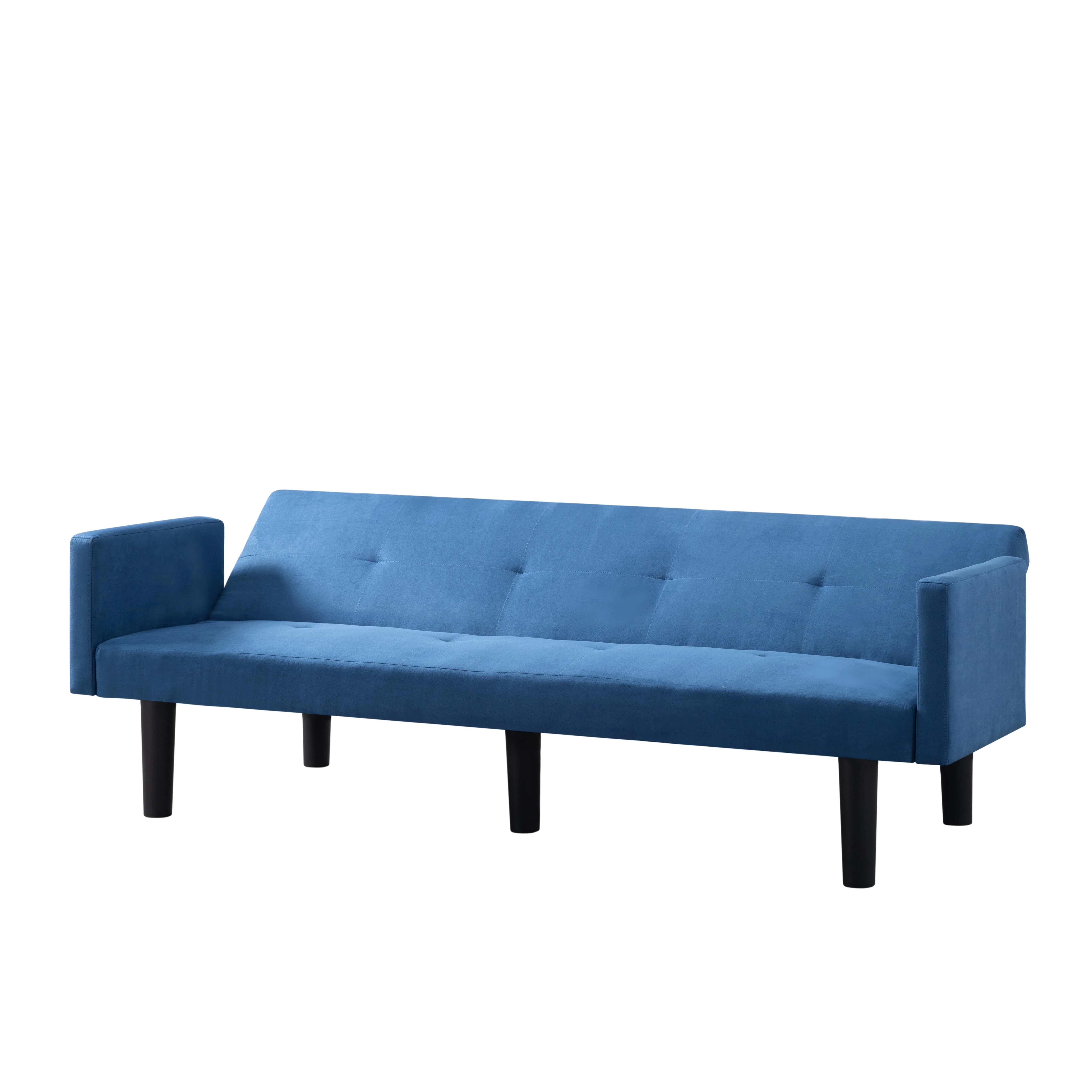 BSHTI 74.8 inch Futon Sofa bed,Modern Adult Sofa,Foam Futon Sleeper for Livingroom(Navy Blue)