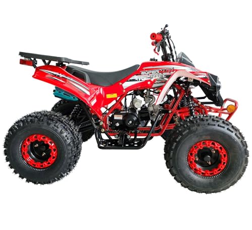 HHH Youth and Adult 125cc ATV Vitacci Outlander Fully Automatic with Reverse Double Headlights Led Gas 4 Wheeler ATVs Quads Big 19/18 inch Tires