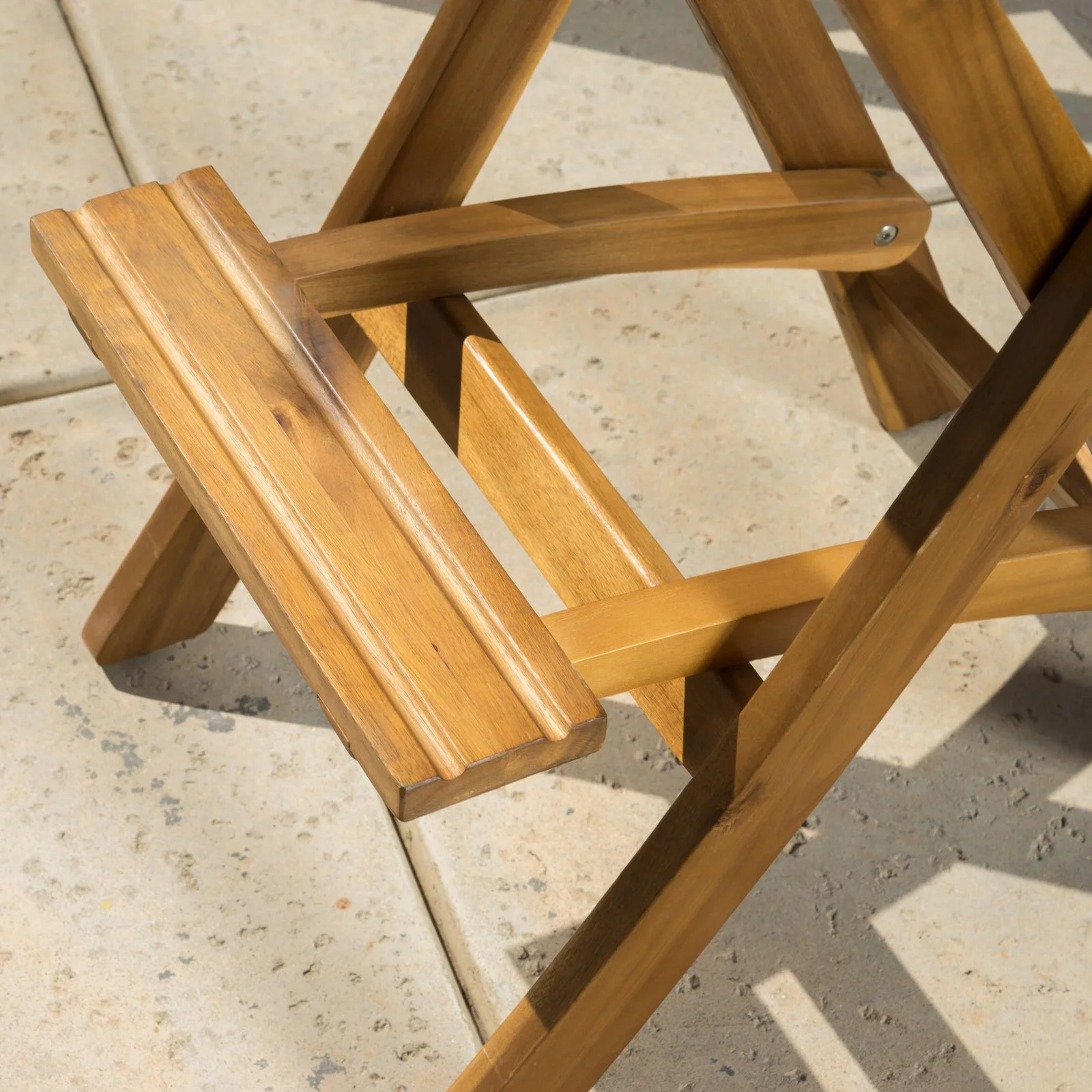 Atlantic 31-Inch Outdoor Folding Wood Bar Stools (Set of 2)