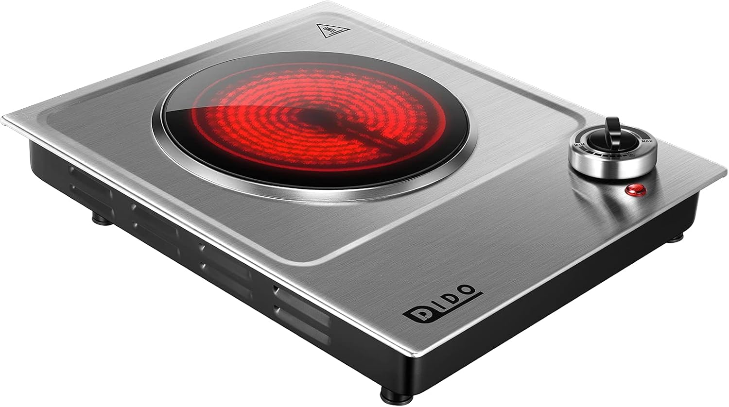 DIDO 1800W Hot Plate, Portable Electric Stove Countertop Cast-Iron Double Burner with Adjustable Temperature& Anti-Slip Feet