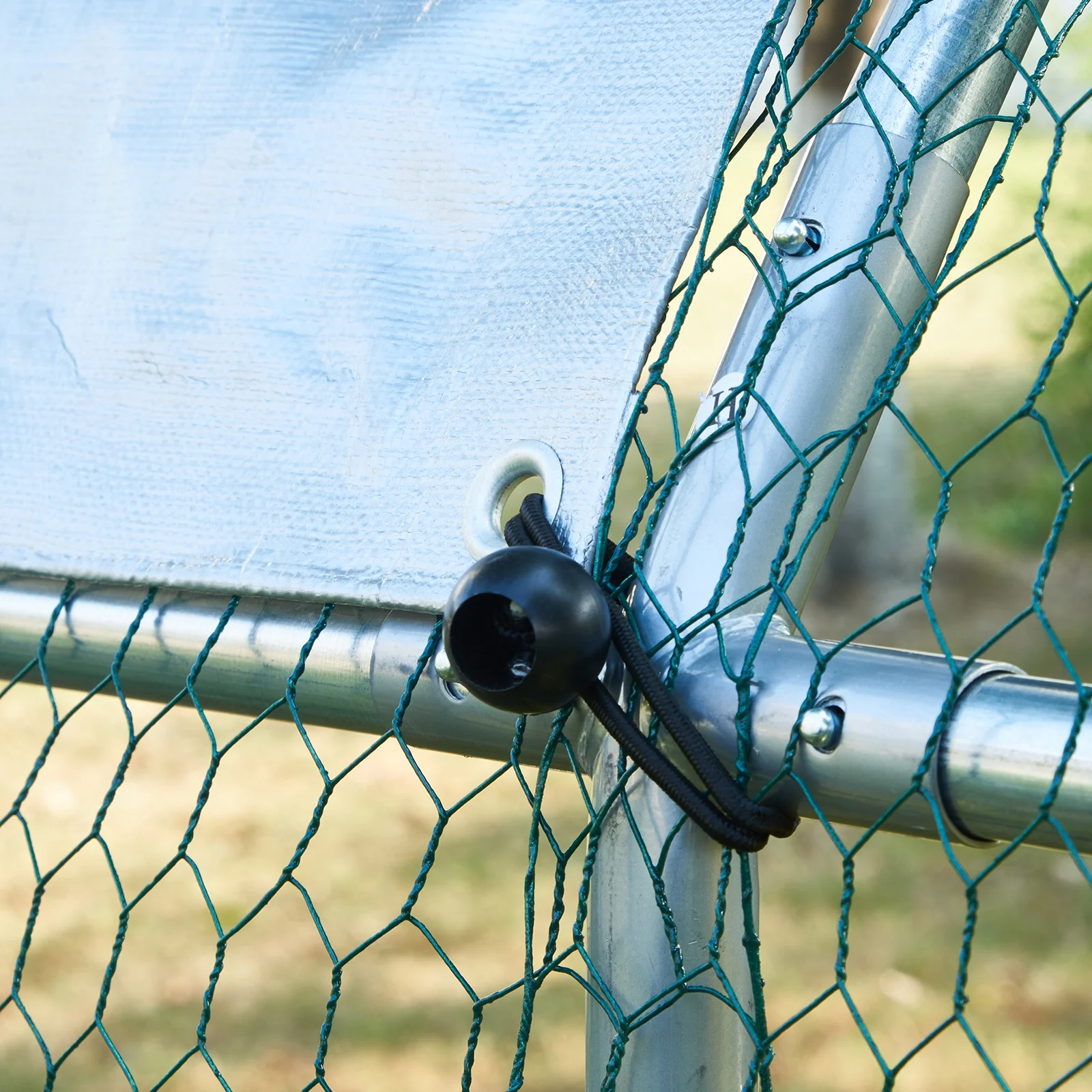 SKYSHALO Chicken Coop Large Metal Chicken Cage House Waterproof Run Large Metal Chicken Coop Outdoor Walk in Chicken Coop Cage Backyard Farm Use