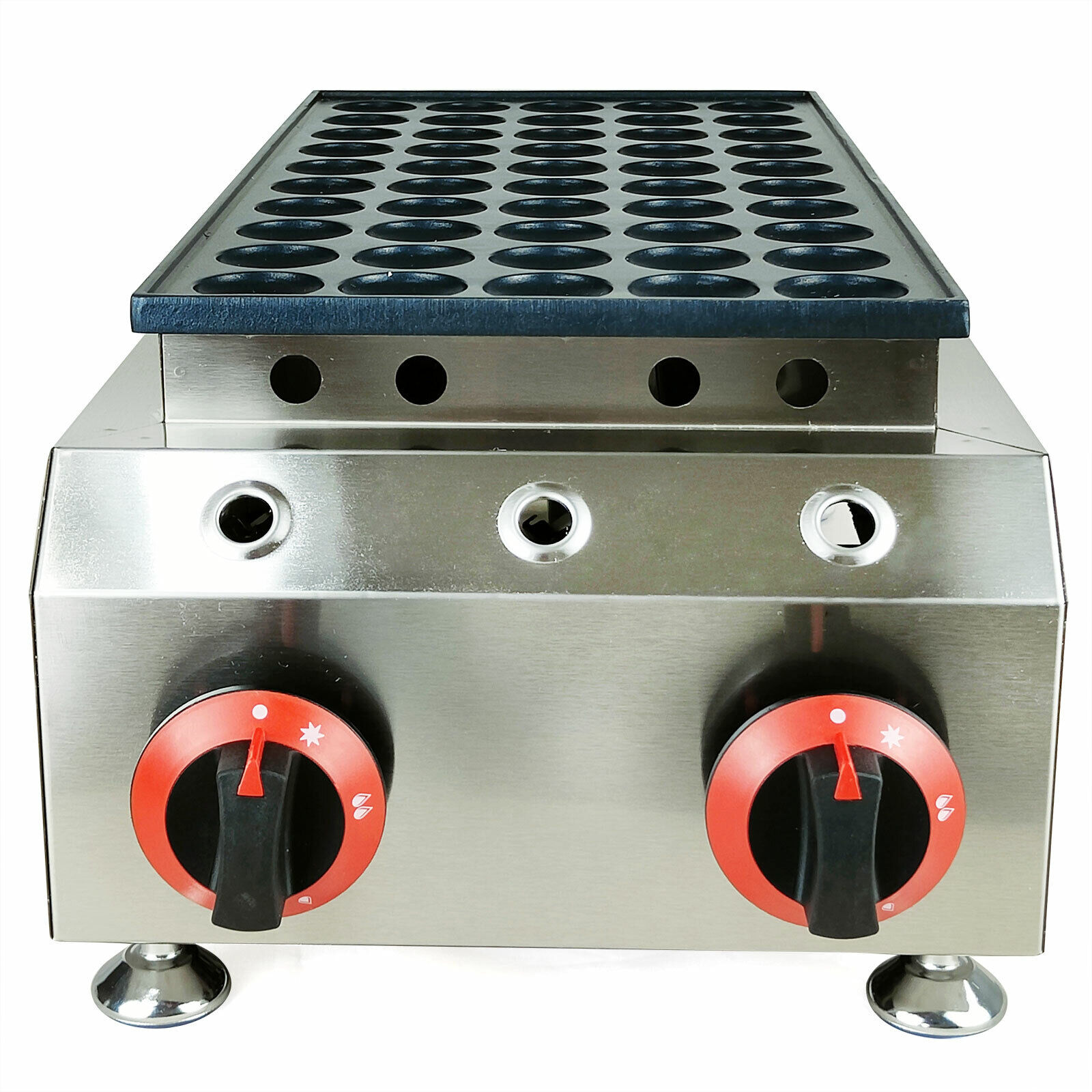 LPG Gas Poffertjes Maker 50 Holes Mini Dutch Pancakes Maker Machine Non-stick Waffle Maker