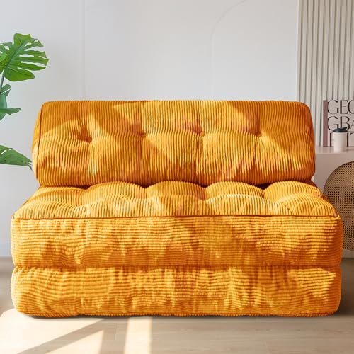 MAXYOYO Folding Sofa Bed, Convertible Sleeper Chair with Pillow Foldable Mattress with Back Support