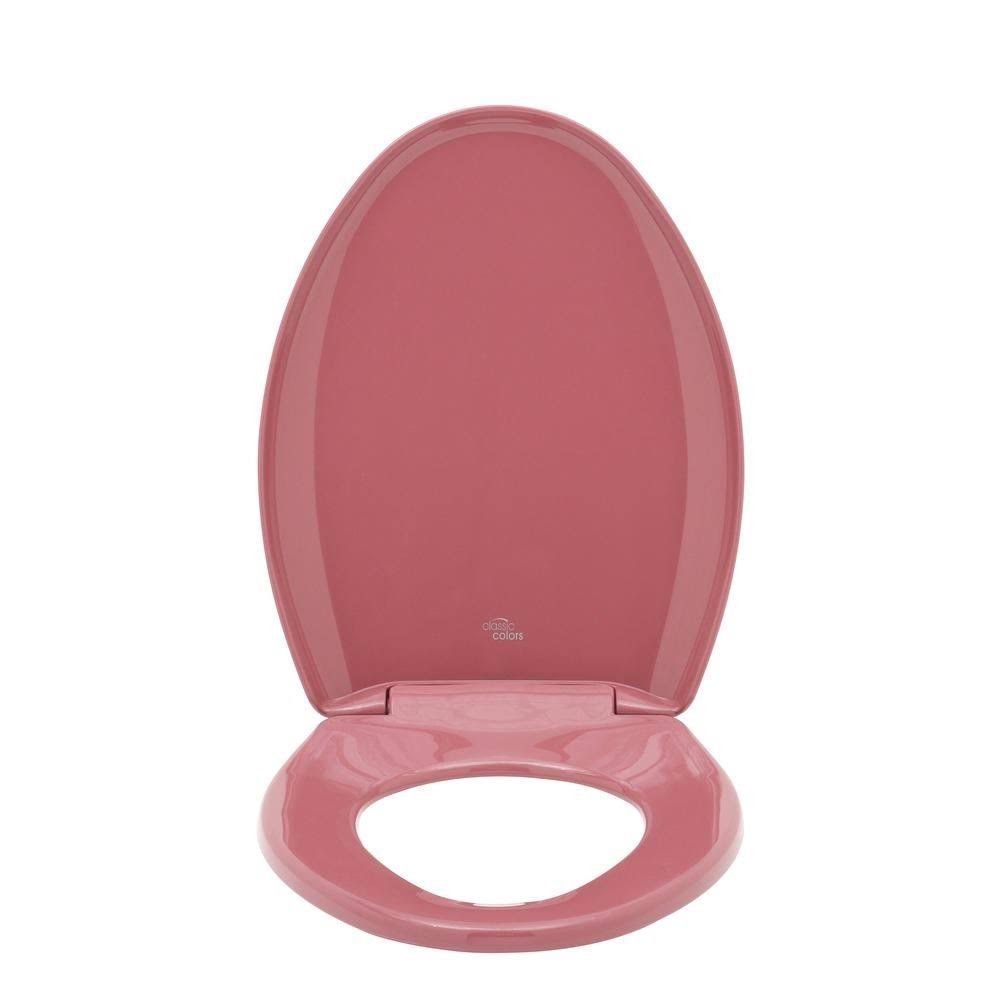 Bemis Elongated Closed Front Toilet Seat in Raspberry