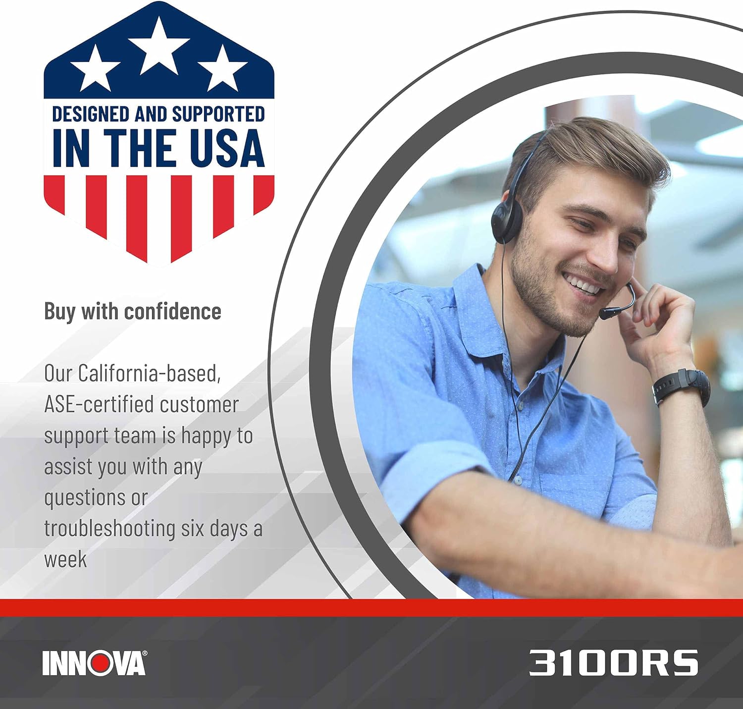 INNOVA 3100RS - OBD2 Scanner, Engine ABS SRS Scanner, Reset Oil Light, Battery/Alternator Tester, Full 10 OBD2 Modes