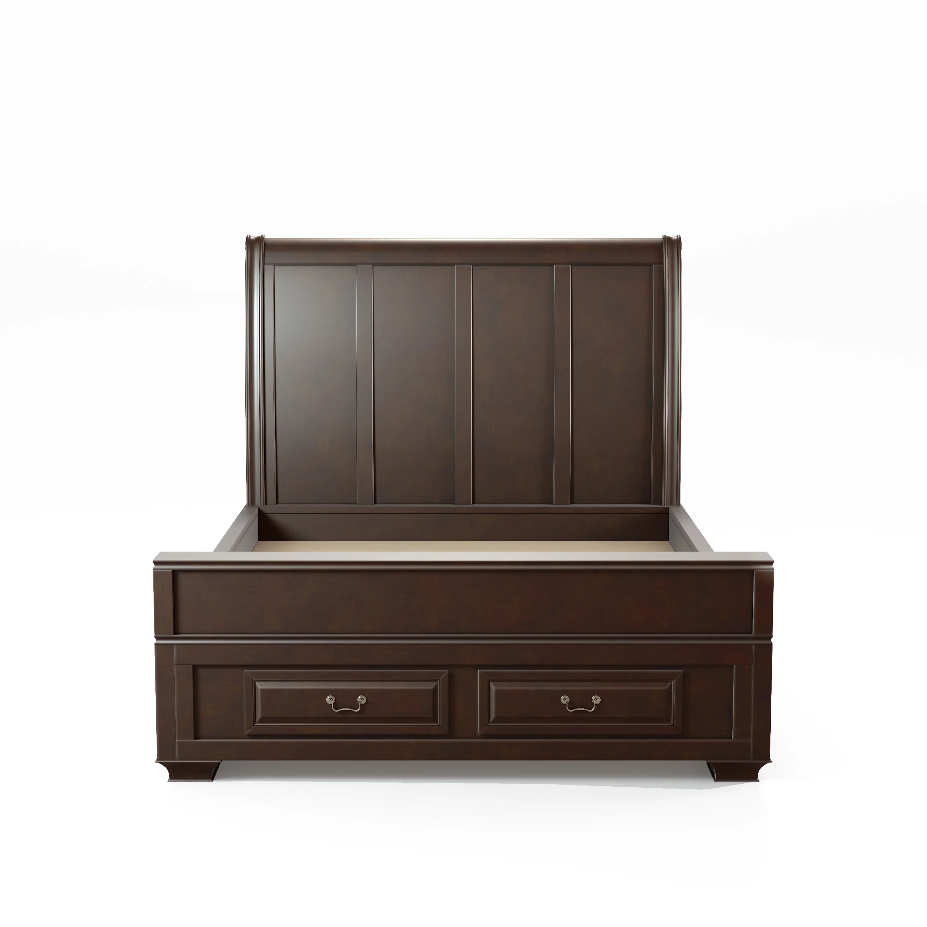Furniture of America Damien Platform Bed, California King, Brown Cherry