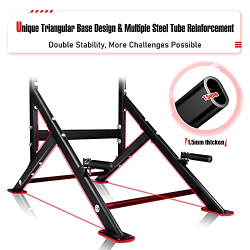 Sportsroyals Power Tower Pull Up Dip Station Assistive Trainer Multi-Function Home Gym Strength Training Fitness Equipment 440LBS