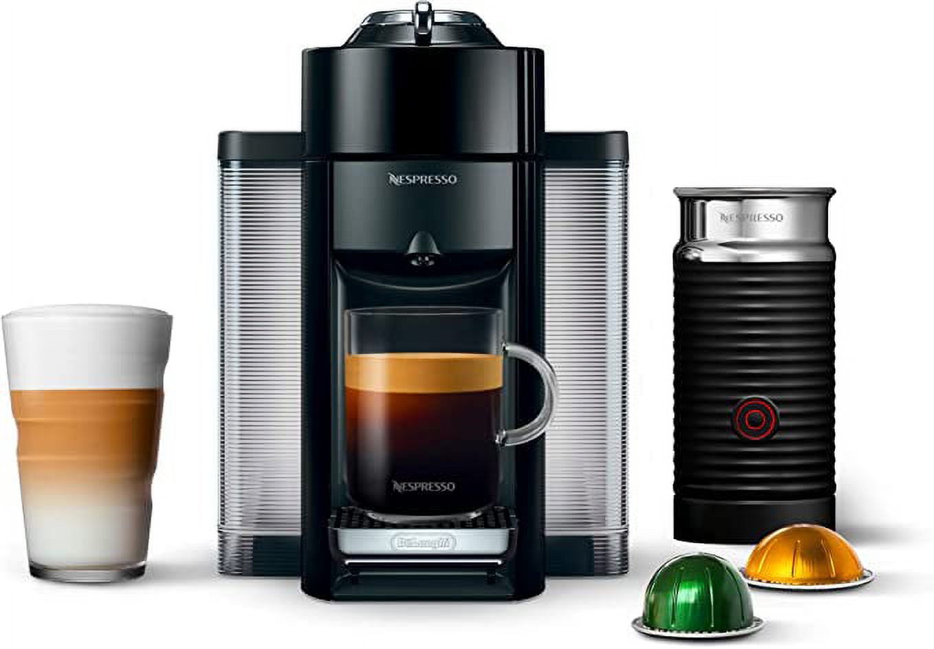 Open Box Nespresso Vertuo Coffee Espresso Machine Milk Frother ENV135BAE - Piano Black