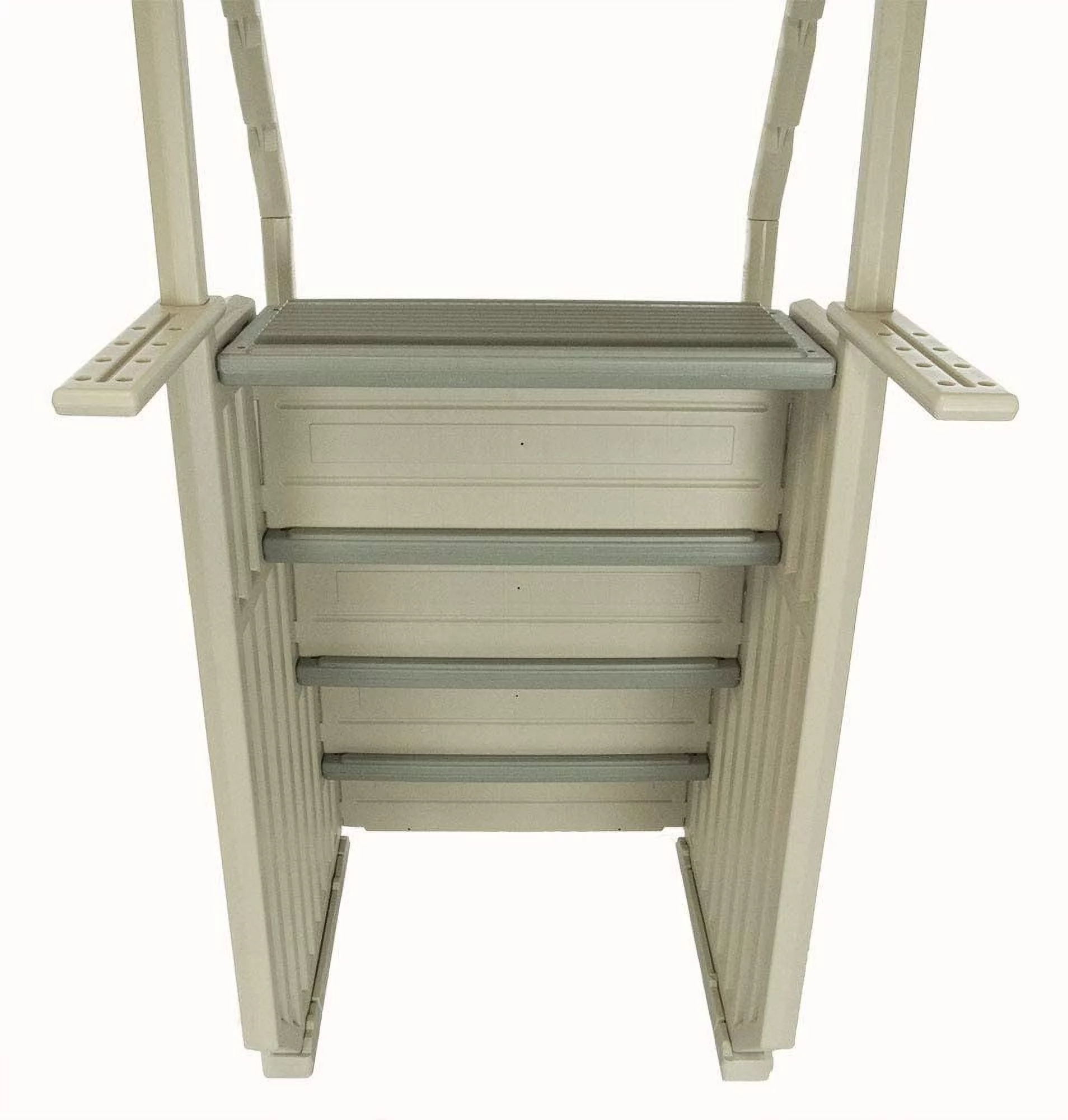 Confer Resin Swimming Pool Steps and Ladder - Warm Gray Frame with Gray Threads