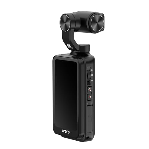 ORDRO M5 5K Handheld Video Camera Vlogging Camcorder 3.5-inch Rotating Touch Screen 3-Axis Stabilization IR Night Vision WDR Face Follow 120 &deg