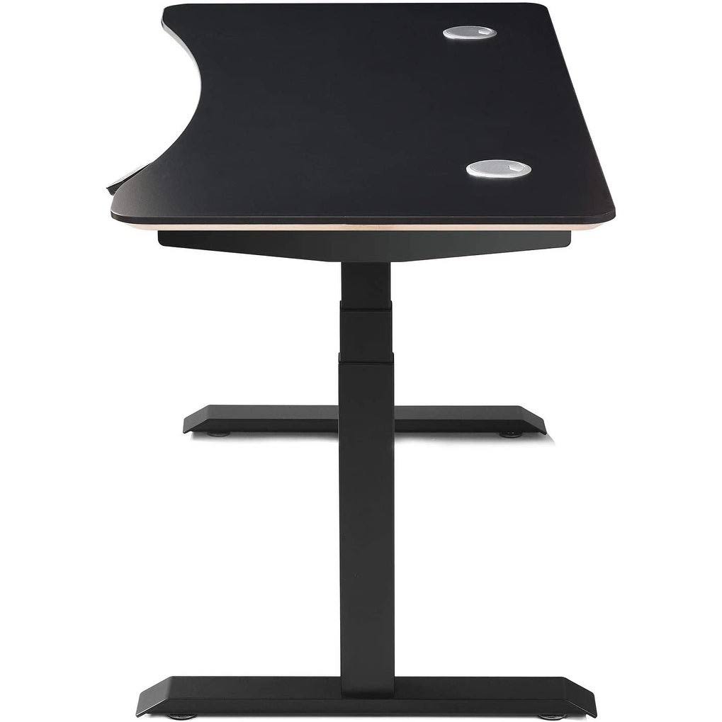 Height Adjustable Standing Desk Electric Dual Motor Black - Brushed