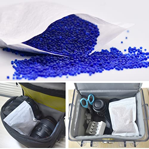 Wisesorb Indicating Silica Gel Beads (Blue to Pink), Reusable Dessicant Dehumidifiers Desiccant Moisture Absorbers