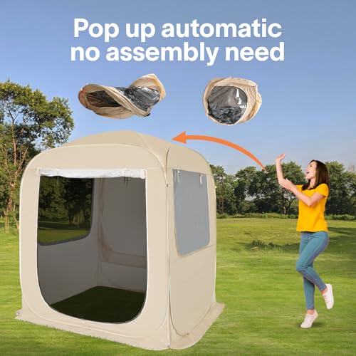 Alvantor Screen House Gazebo, 6-10-15 Person Pop Up Igloo Screened Canopy Tent with Mosquito Netting Sides