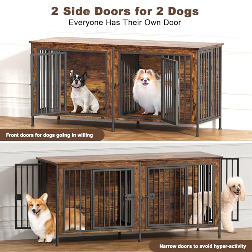 EasyCom 39.96" XL Wooden Large Dog Crate Furniture for Medium and Large Breed