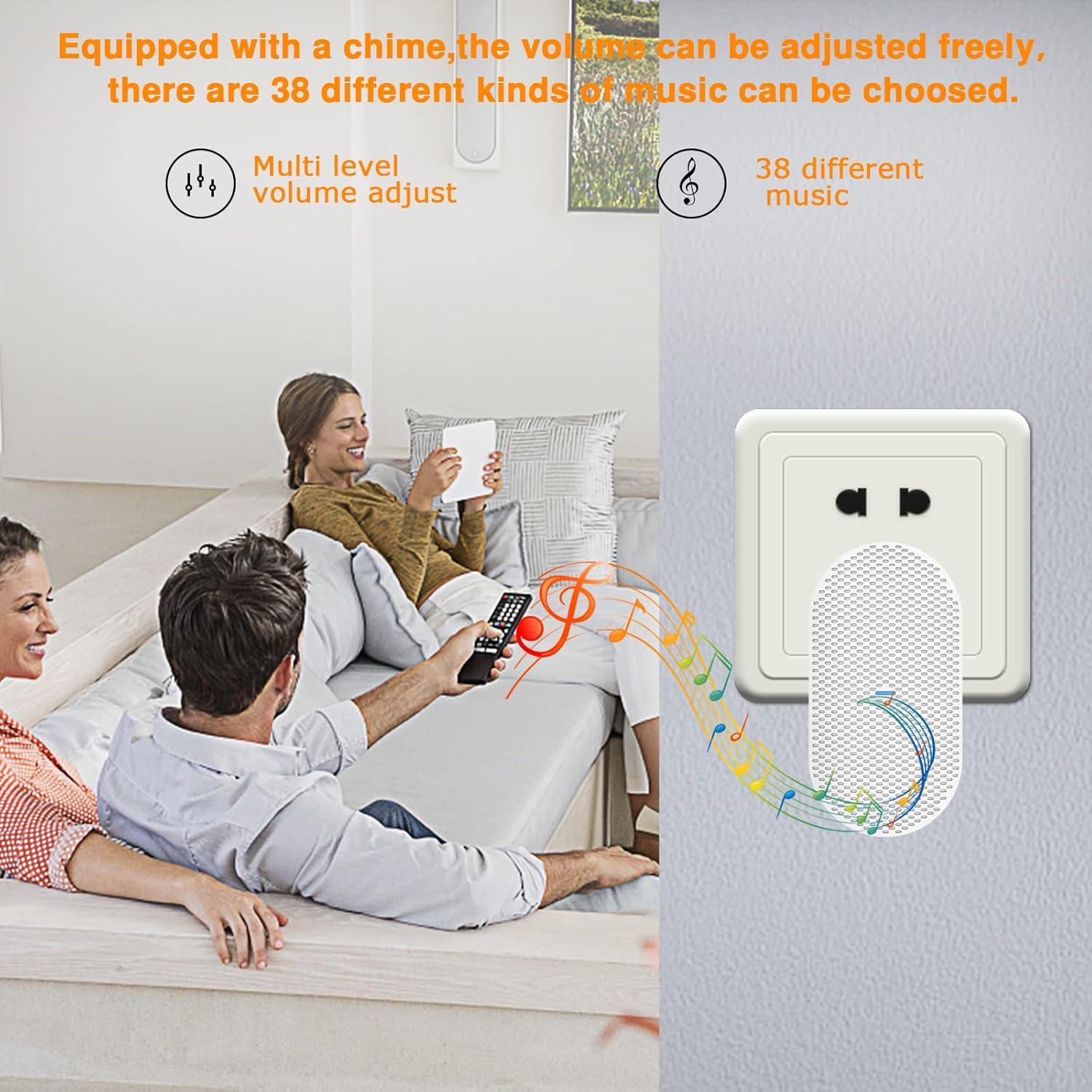 2022 New Wireless Video Doorbell Camera,Camera Doorbell with Wireless Chime,Free Cloud Storage,PIR Motion Detection,HD Video,2 Way Audio