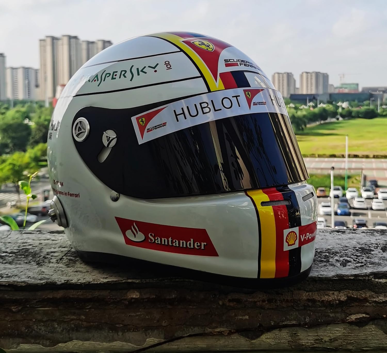 QJ 2015 S VETTEL F1 HELMET HAND-PAINT FULL SIZE 1:1