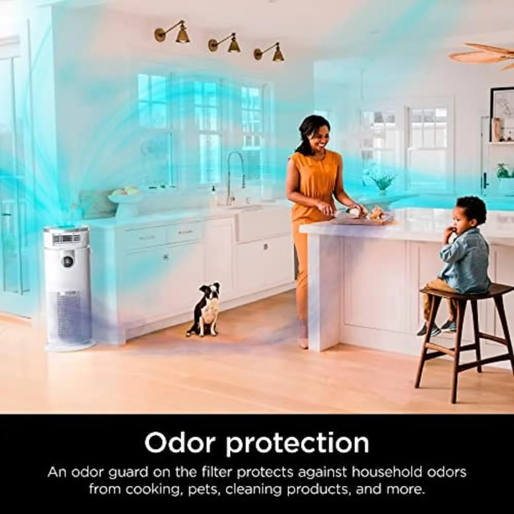 Open Box Shark HC502 3-in-1 Clean Sense Air Purifier MAX, Heater & Fan, HEPA Filter, 1000 Sq Ft, Oscillating, Large Rooms, Kitchens