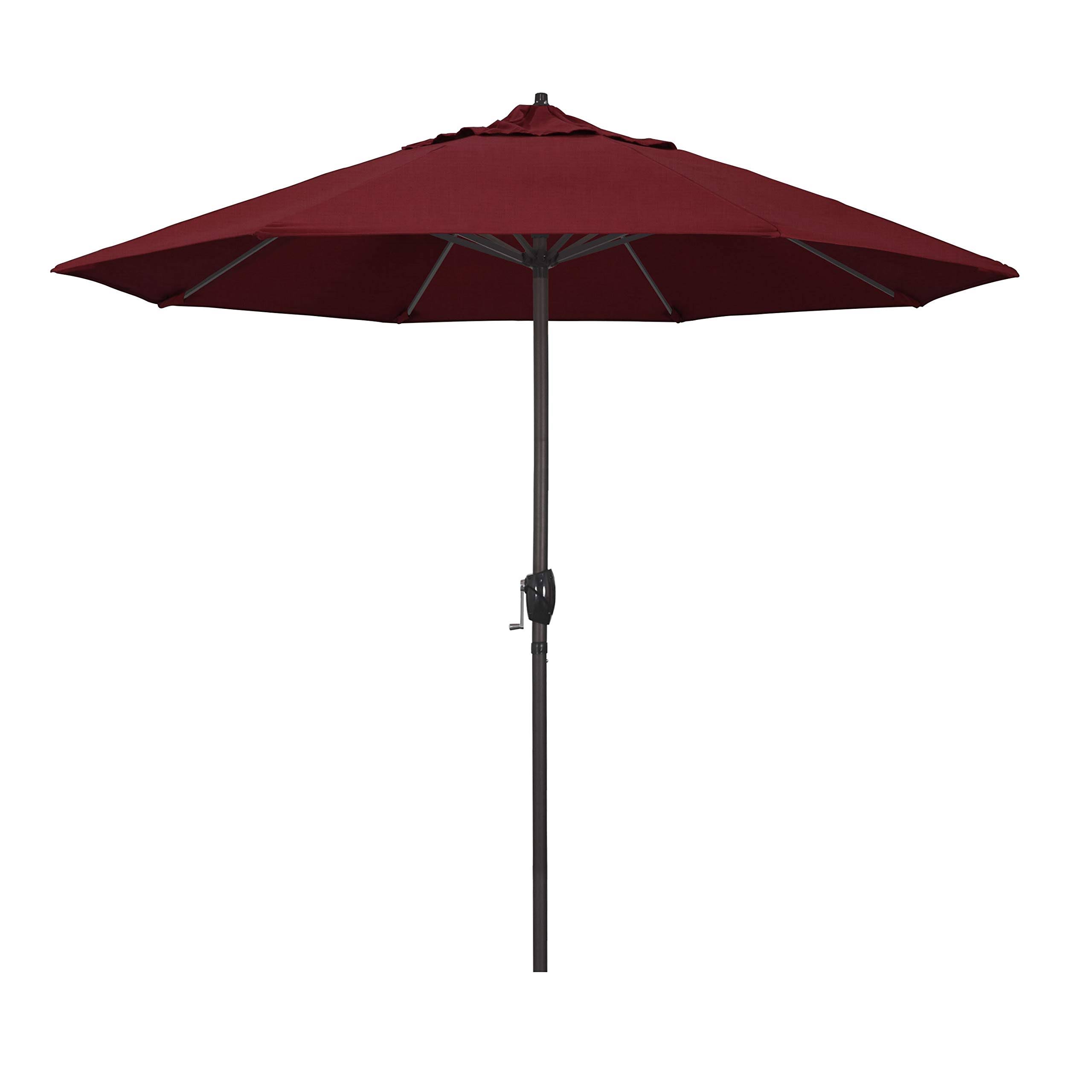 California Umbrella 9 ft. Patio Umbrella in Spectrum Ruby Fabric