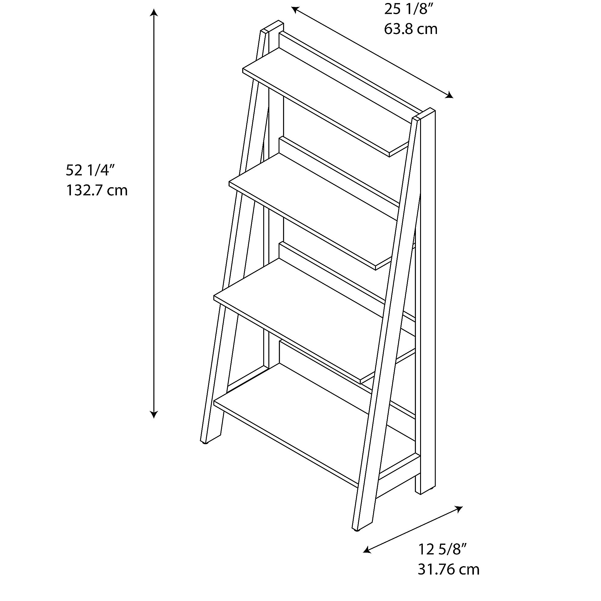 Bush Furniture Alamosa Classic Black Ladder Bookcase