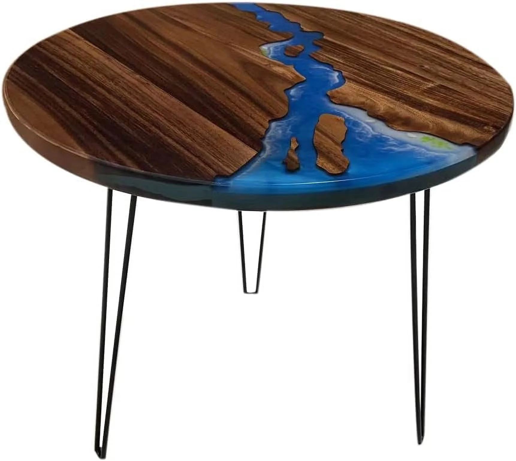Round Coffee Table Pure Handmade Teak Wood Resin Furniture For Home Decor, Teak Resin Coffee Round Table, Round Kitchen Table, For Home, Balcony