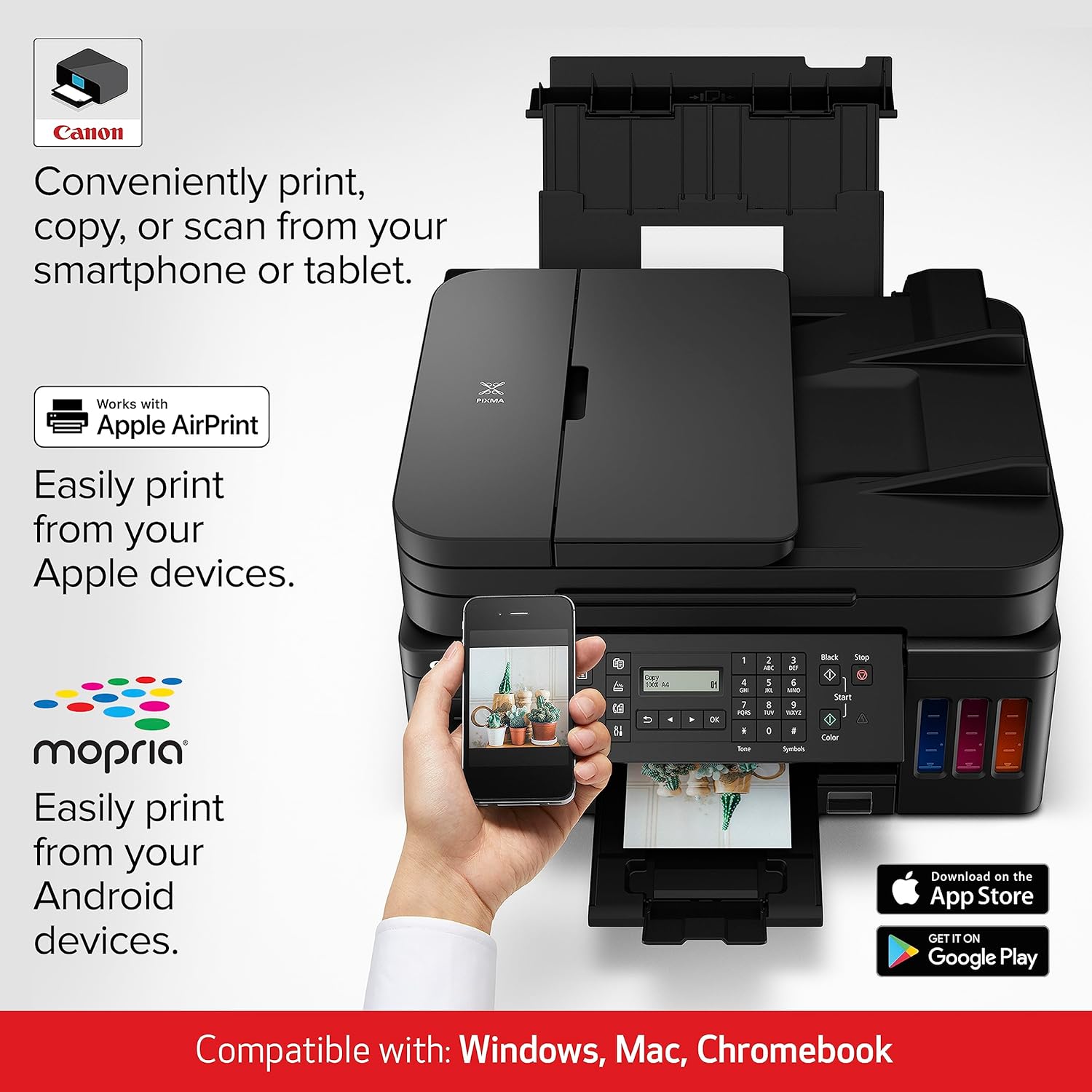 Canon G7020 All-in-One Printer Home Office | Wireless Supertank (Megatank) Printer | Copier | Scan, | Fax and ADF with Mobile Printing, Black