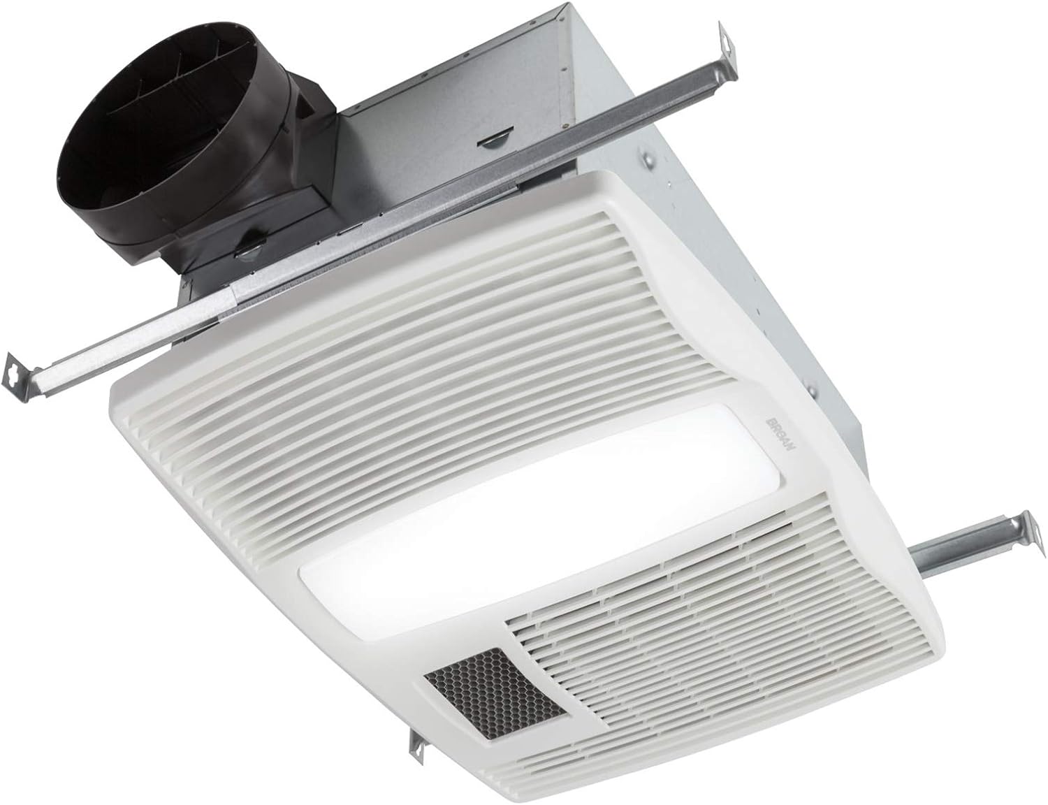 Broan-NuTone QTX110HL Very Quiet Ceiling Heater, Fan, and Light Combo for Bathroom and Home, 0.9 Sones, 1500-Watt Heater, 60-Watt Incandescent Light