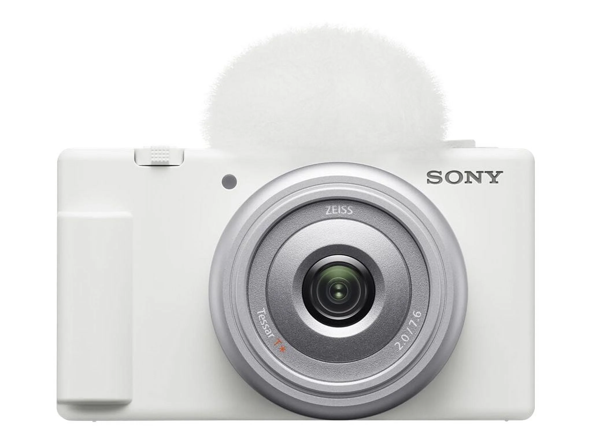 Sony ZV-1F - Digital camera - compact - 20.1 MP - 4K / 30 fps - ZEISS - Wi-Fi, Bluetooth - white