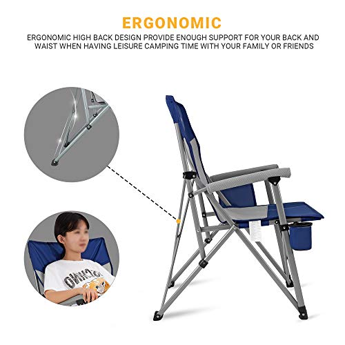 KingCamp Oversized XL Camping Chair, Heavy Duty 500lbs Folding Couch for Adults