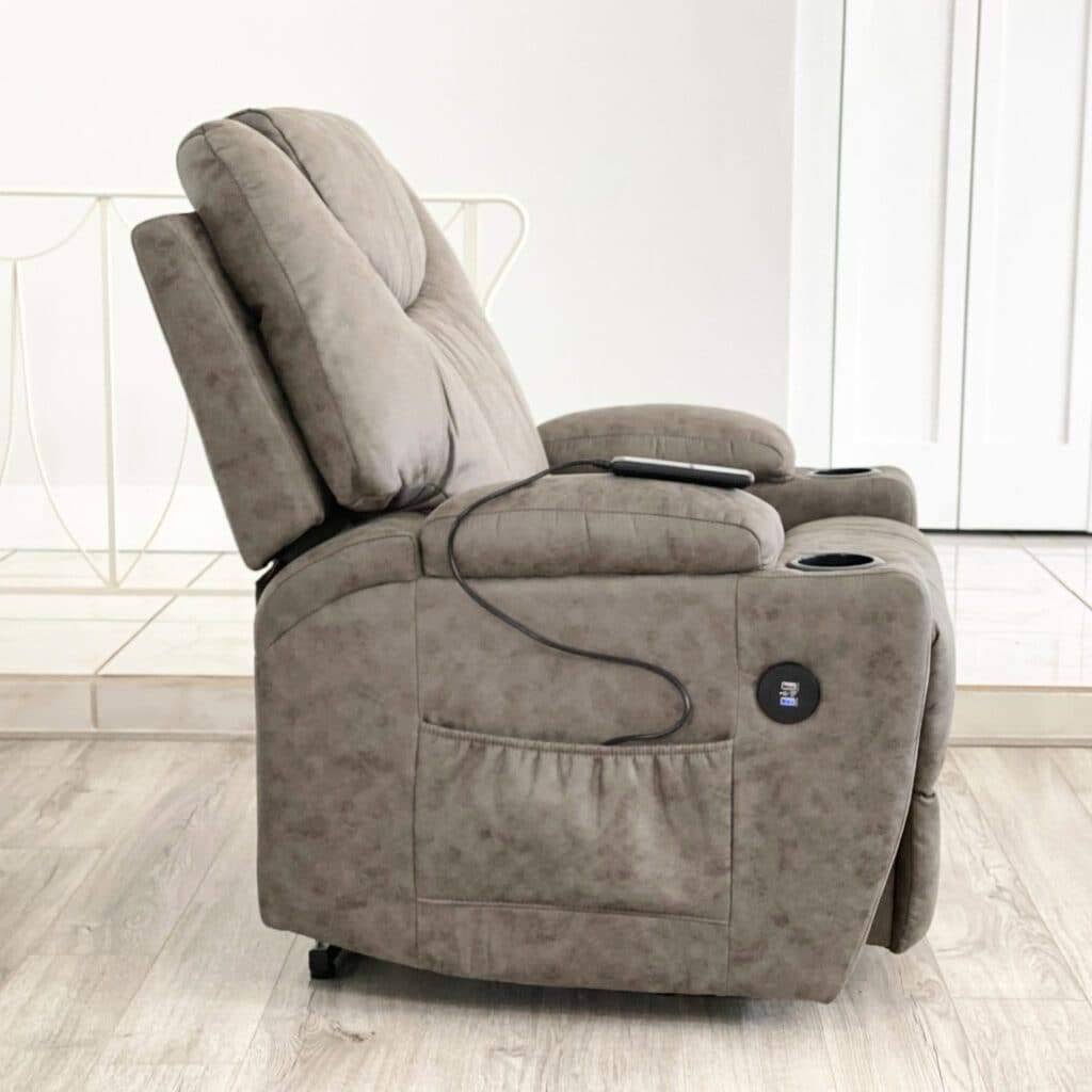 Lifesmart Power Lift Chair - Gray - Brown