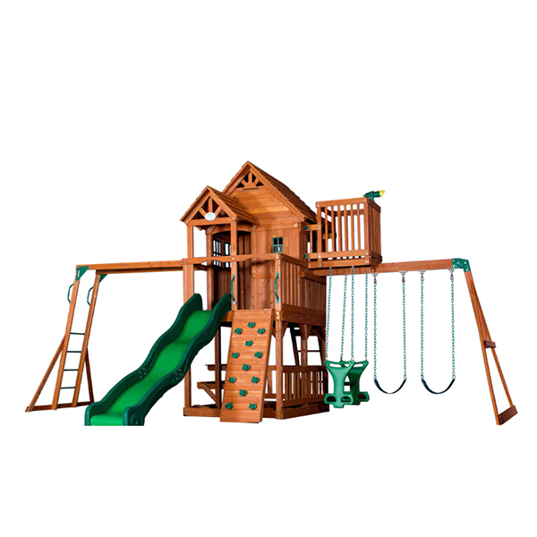 Backyard Discovery Skyfort II All Cedar Swingset &ndash; Kids &ndash; Swing Set
