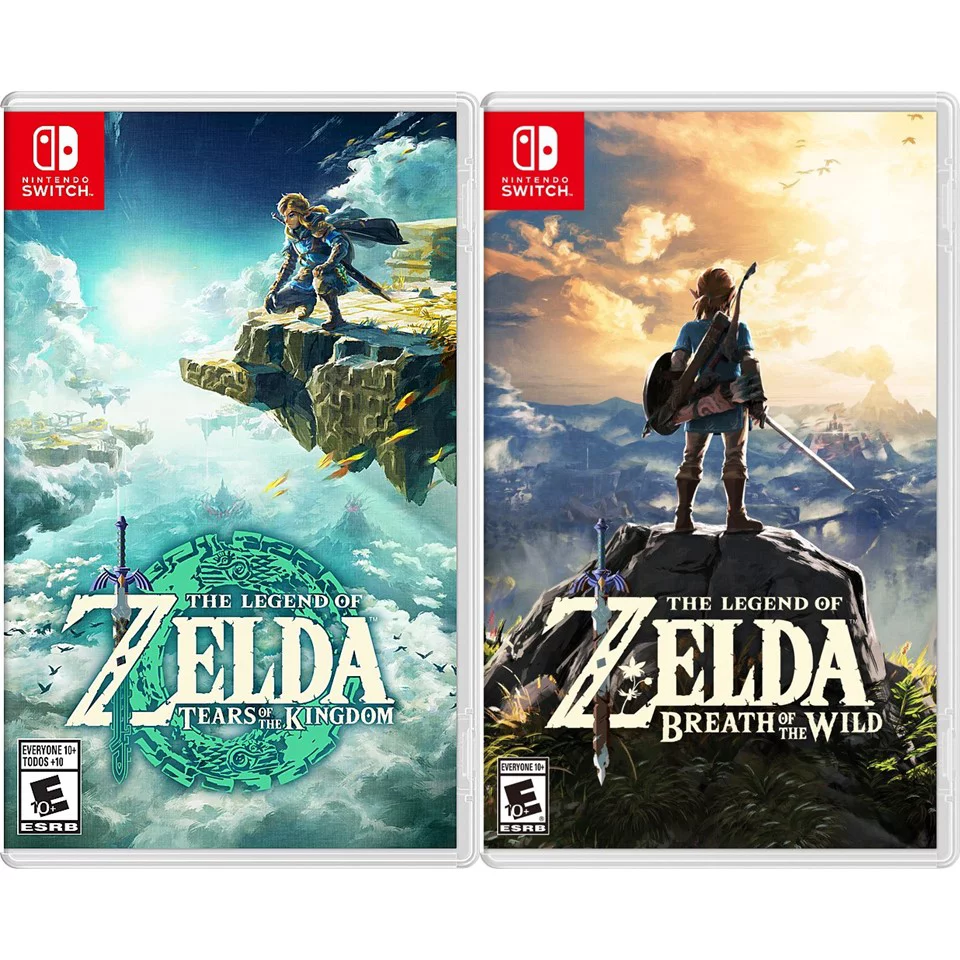 2023 Nintendo Switch OLED Zelda Limited Edition 6 in 1 Collection, Green & Gold Joy-Con 64GB Console, Hylian Themed Dock