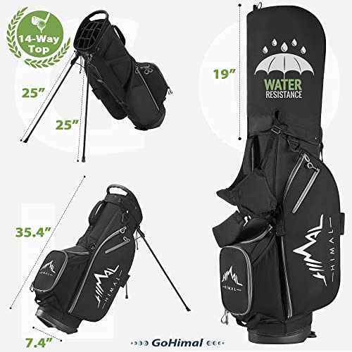 14-Way Golf Stand Bag, Golf Bag with Stand - Lightweight Durable Club Bag for Men & Women