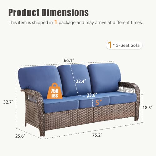 7 Pieces Outdoor Furniture Set with Swivel Chairs
