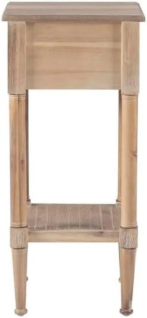 Wood Accent Starfish Coastal Side Table In Natural - Set Of 2
