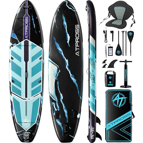 11'6"x35" Inflatable Stand Up Paddle Board 450LBS Weight Capacity Extra Wide Non-Slip Stable Deck Adult SUP