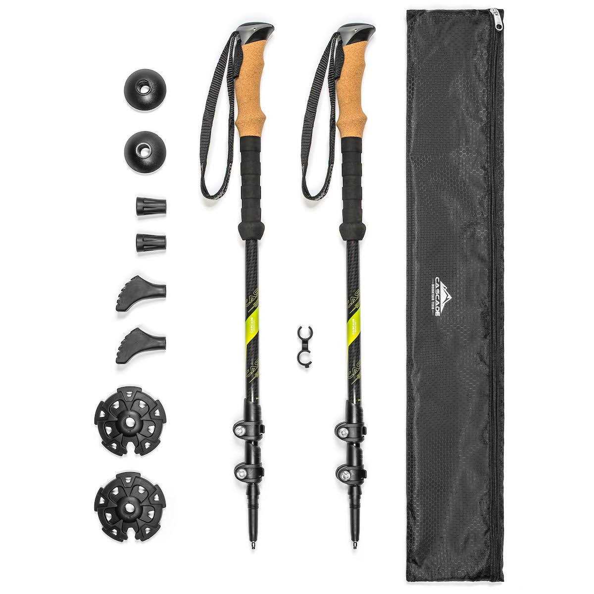 Cascade Mountain Tech Carbon Fiber Quick Lock Trekking Poles - Sports Supplies Online Store