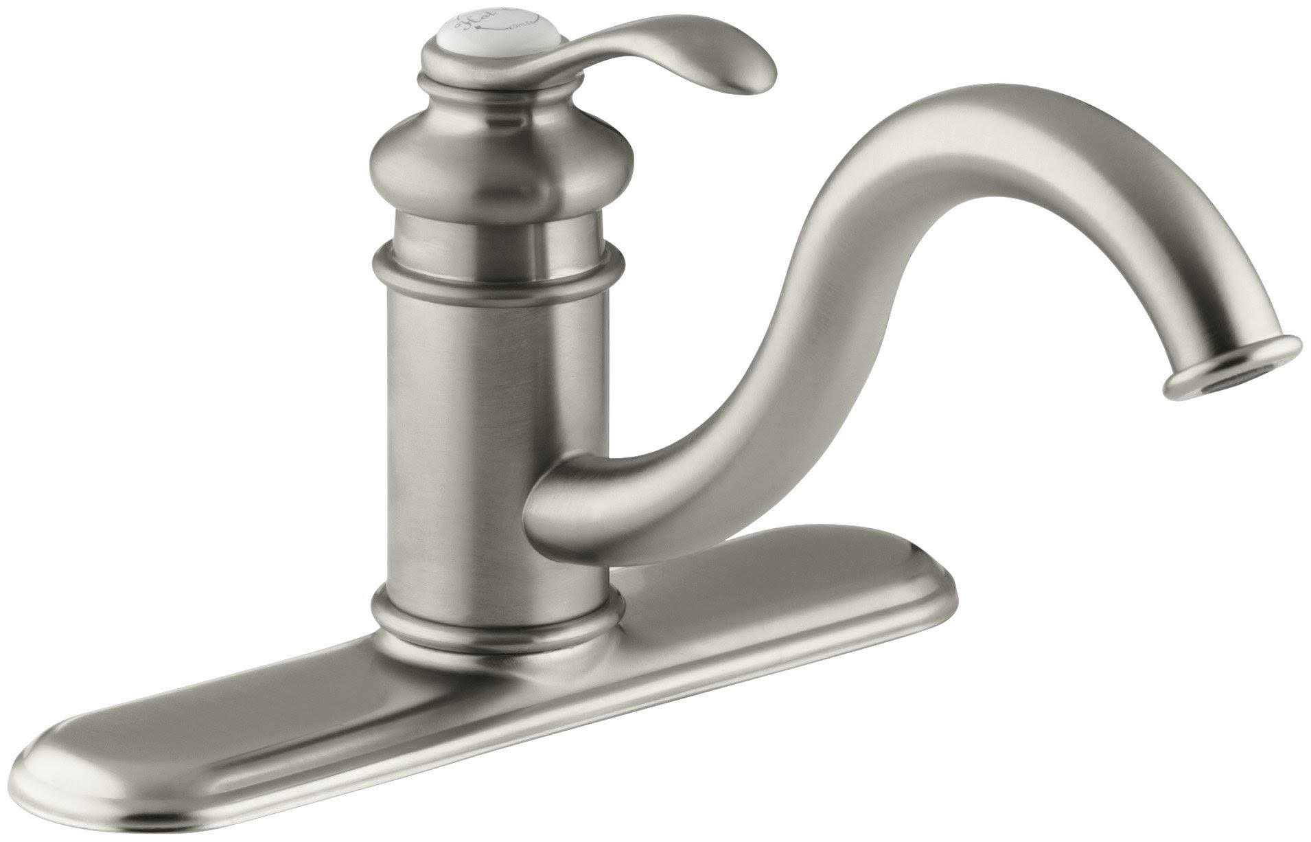 KOHLER K-12171-BN Fairfax Single-Control Kitchen Sink Faucet, Vibrant Brushed Nickel