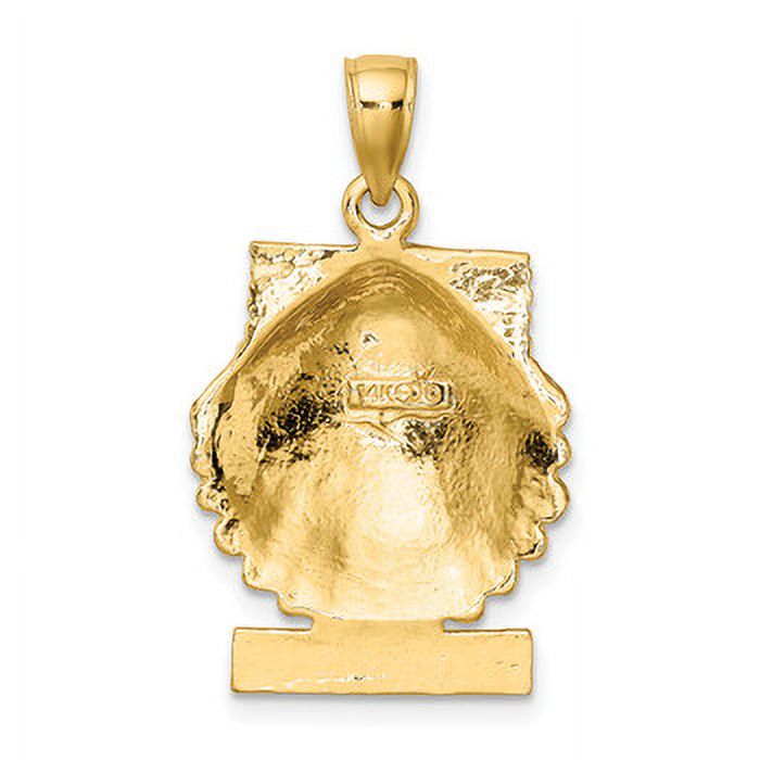 Lex & Lu 14k Yellow Gold 2D MARCO ISLAND Under Scallop Shell Charm