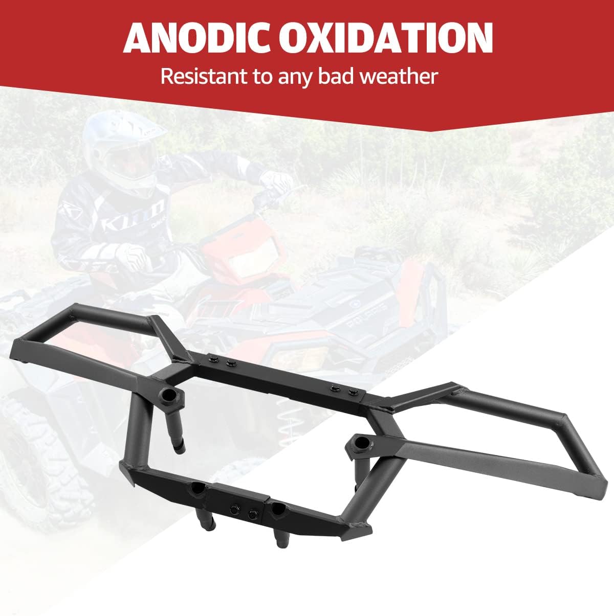 A & UTV PRO Rear Bumper Brush Guard for 2017-2022 Polaris Sportsman 850 / XP 1000,Heavy Duty Ultimate Series Steel Rear Bumper Protector Accessories