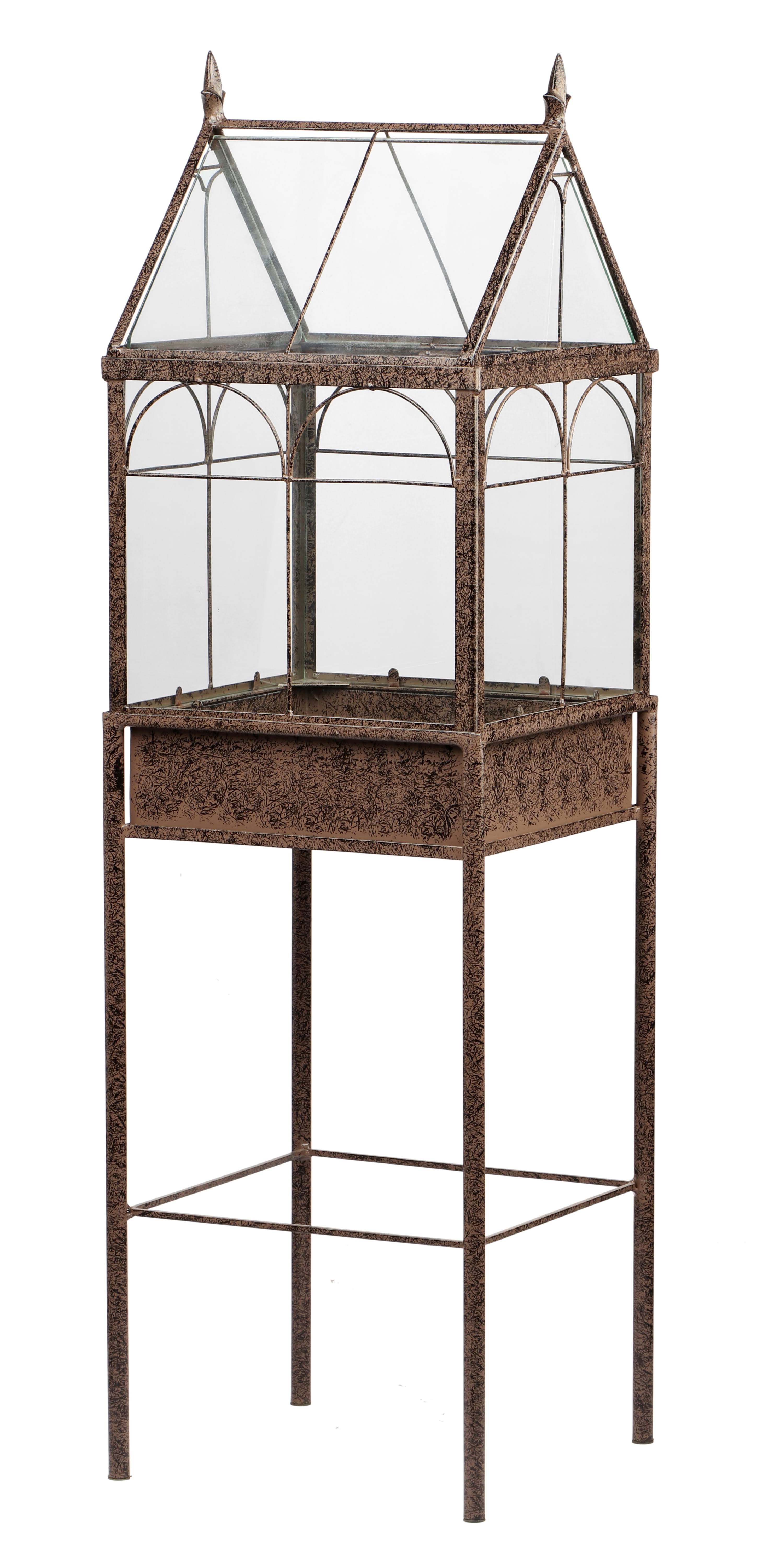 H Potter Wardian Case Terrarium Stand Alone Hp504, Size: Large, Brown