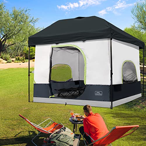 KAMPKEEPER Camping Inner Tent for Pop Up CanopyFully Vented Roof, Converts 10'x10' Straight Leg Canopy into Camping TentKhaki
