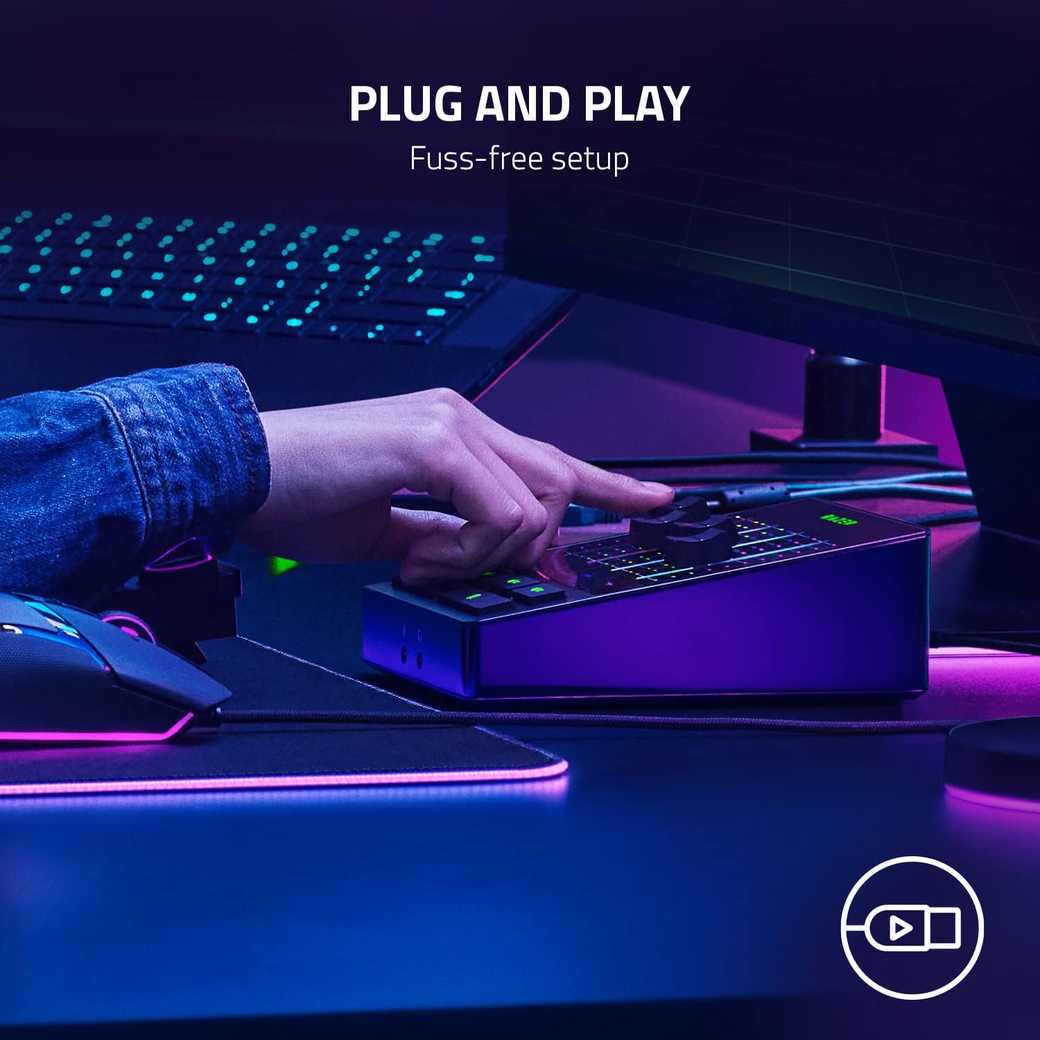 Razer Audio Mixer: All-in-One Streaming/Broadcasting Mixer - 4-Channel Design - XLR Preamp - Built-in Voice Settings & Audio Processing