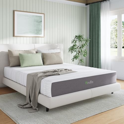 Novilla Twin Mattress, 12 Inch Gel Memory Foam Mattress Twin in a Box, Bamboo Charcoal Foam & Breathable Soft Cover for Clean, Peaceful Sleep